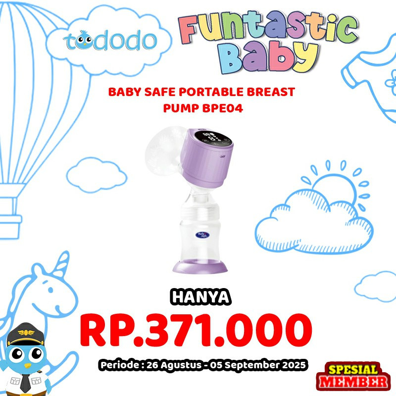 BABY SAFE PORTABLE BREAST PUMP BPE04