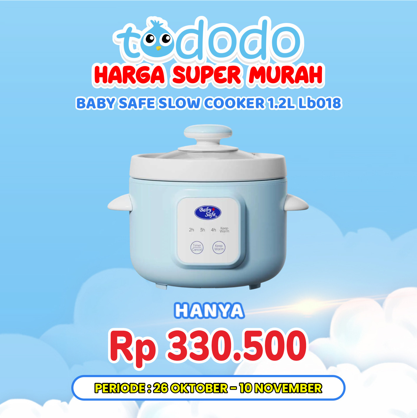 BABY SAFE SLOW COOKER 1.2L LB018