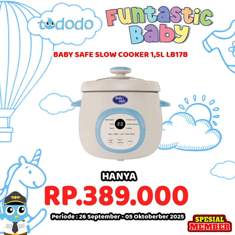 BABY SAFE SLOW COOKER 1,5L LB17B