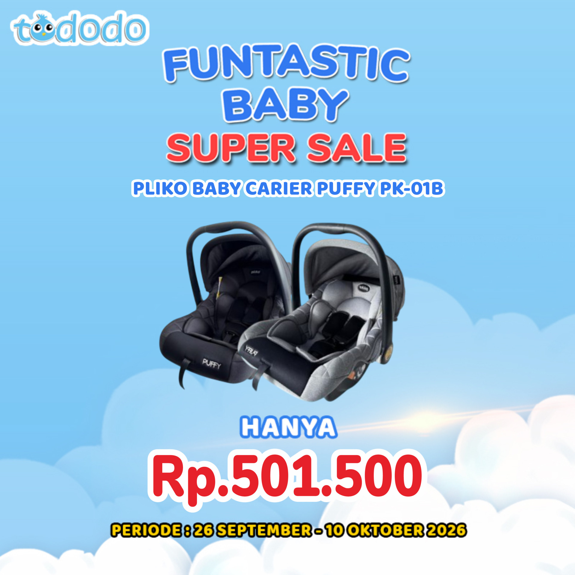 PLIKO BABY CARIER PUFFY PK-01B