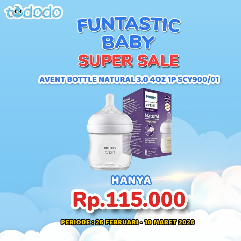 AVENT BOTTLE NATURAL 3.0 4OZ 1P SCY900/01