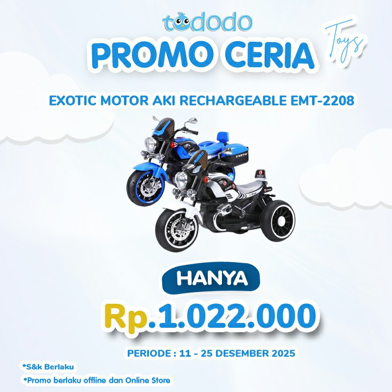 EXOTIC MOTOR AKI RECHARGEABLE EMT-2208