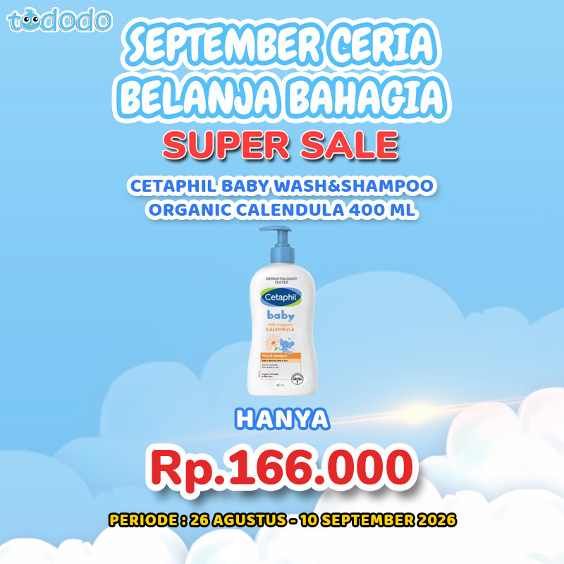 CETAPHIL BABY WASH&SHAMPOO ORGANIC CALENDULA 400 ML