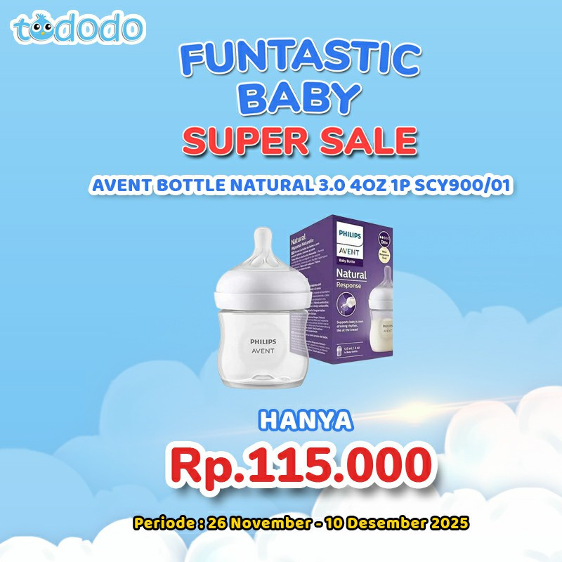 AVENT BOTTLE NATURAL 3.0 4OZ 1P SCY900/01