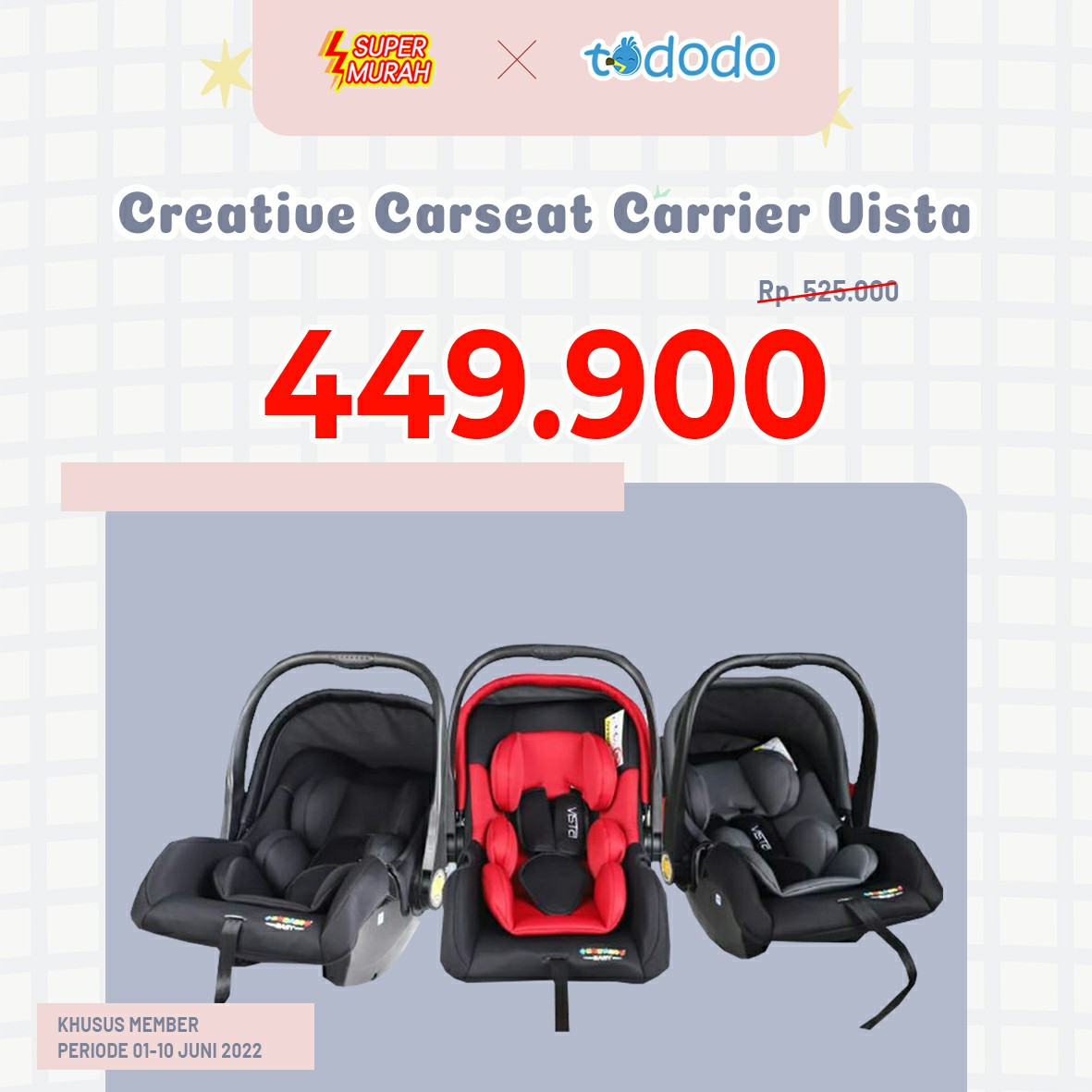 CREATIVE CARSEAT BABY CARRIER VISTA CR002B