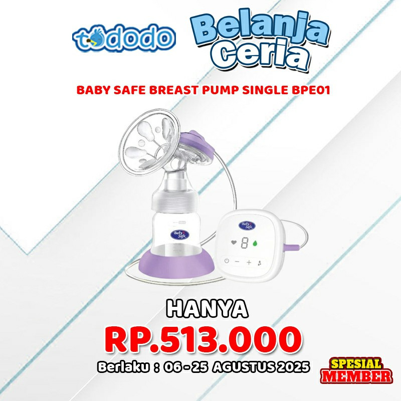 BABY SAFE BREAST PUMP SINGLE BPE01